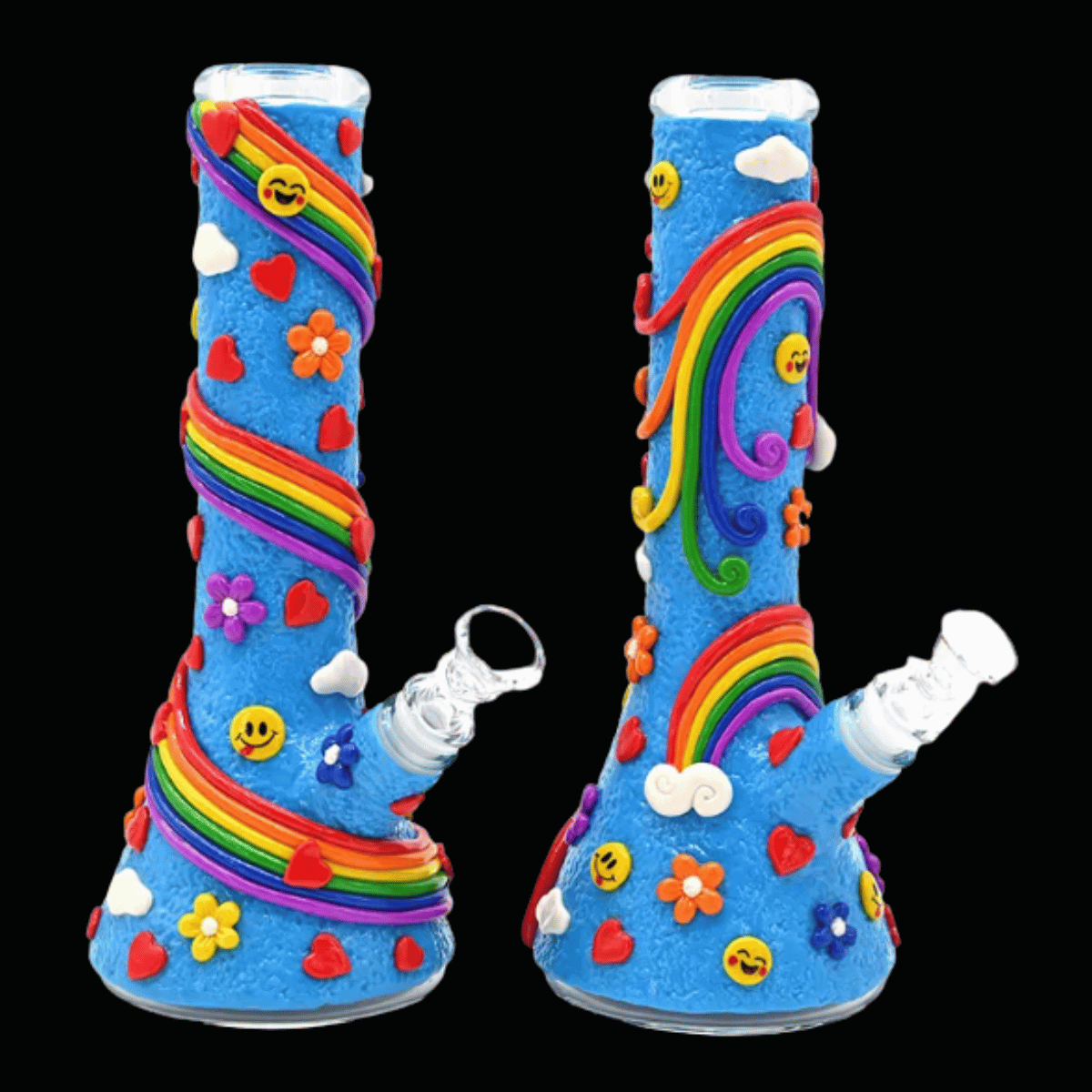 The Portobello Rainbow Glass Bong (24cm)