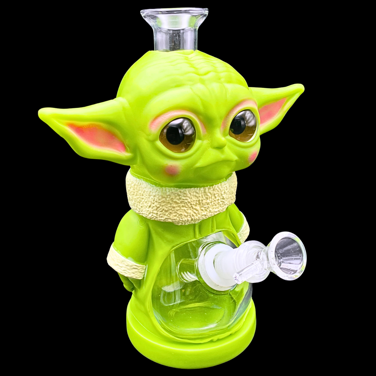 Little Green Guardian 20cm ceramic and glass character bong with oversized ears
