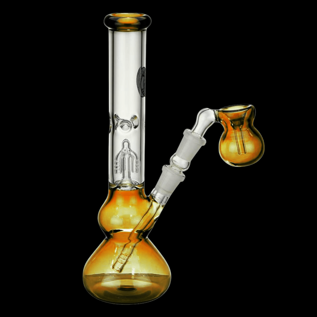The Monaco Amber Ice Catcher Glass Bong (25cm)