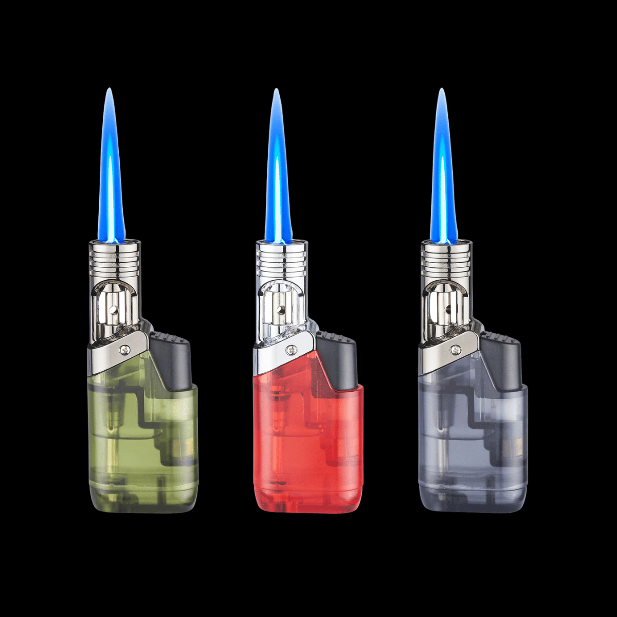 The Bluefire Clear Tank Jet Lighter