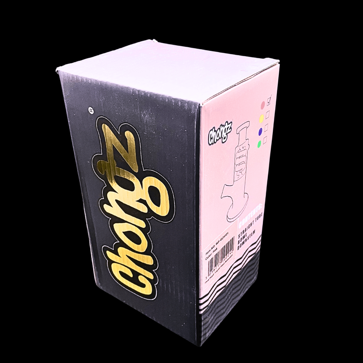 Chongz Floyd liquid-filled mini glass bong retail presentation box