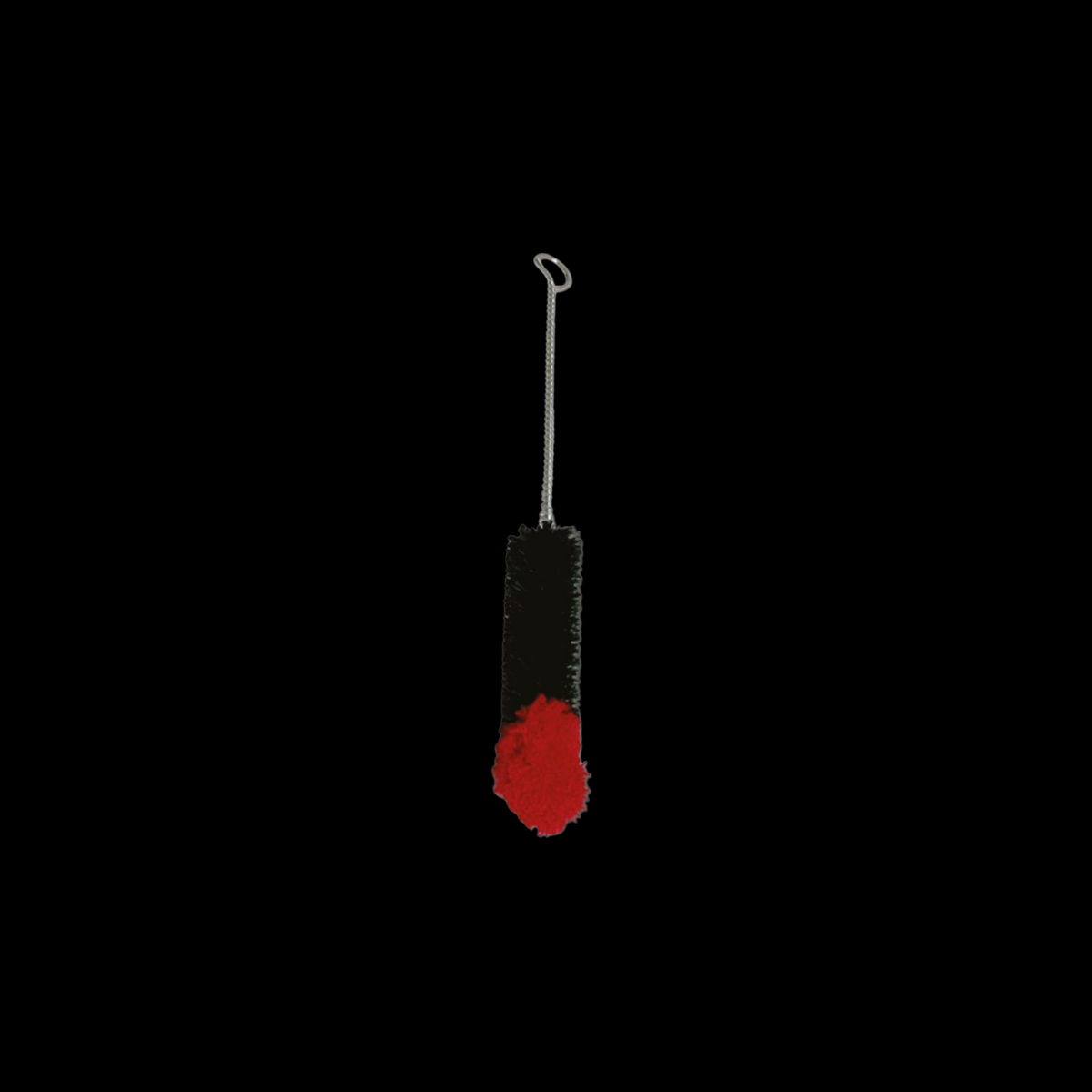 Cotton-tip bong cleaning brush, 32cm shaft with 19cm brush head