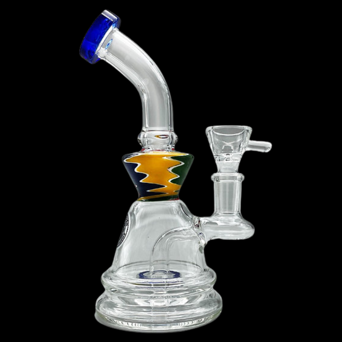 Close-up of the percolator inside the Glass Bong 800 for superior filtration.