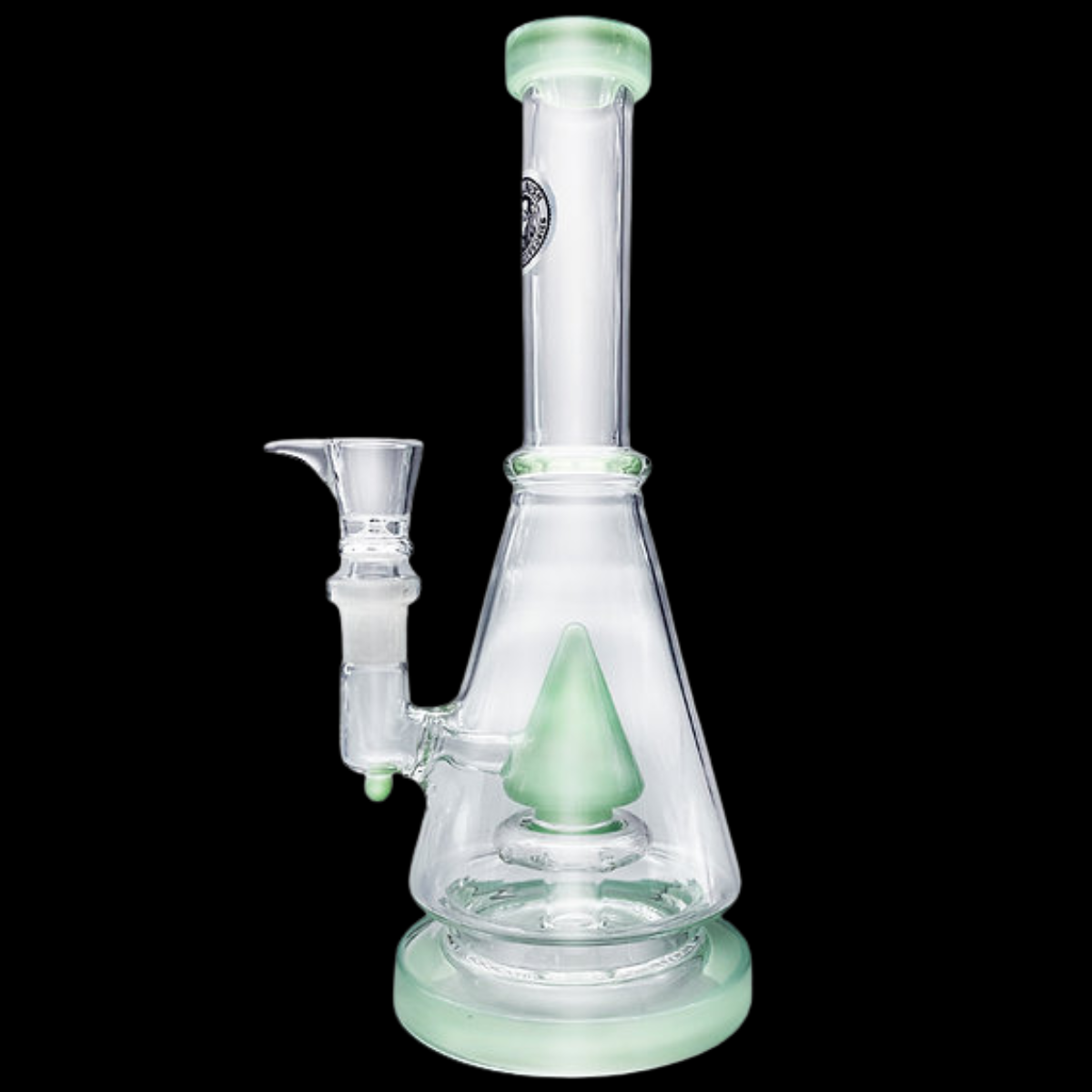 Glass Percolator Conical Bong showcasing its sleek, conical shape.
