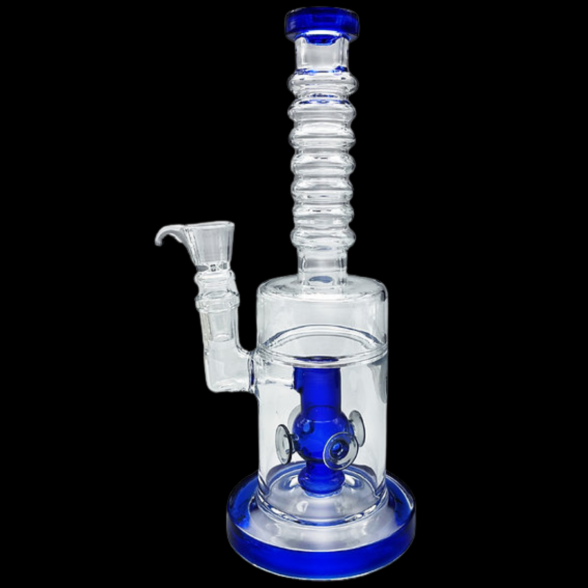 Glass Percolator Suckers Bong displayed on a flat surface.