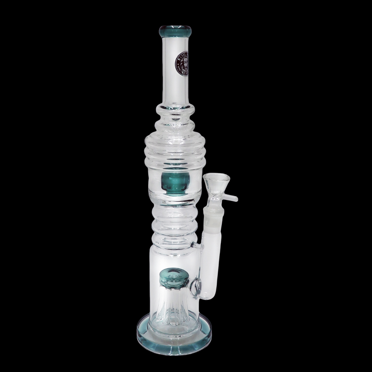 The Twin Reactor Glass Bong — 35cm Heavy Duty Double Perc Waterpipe