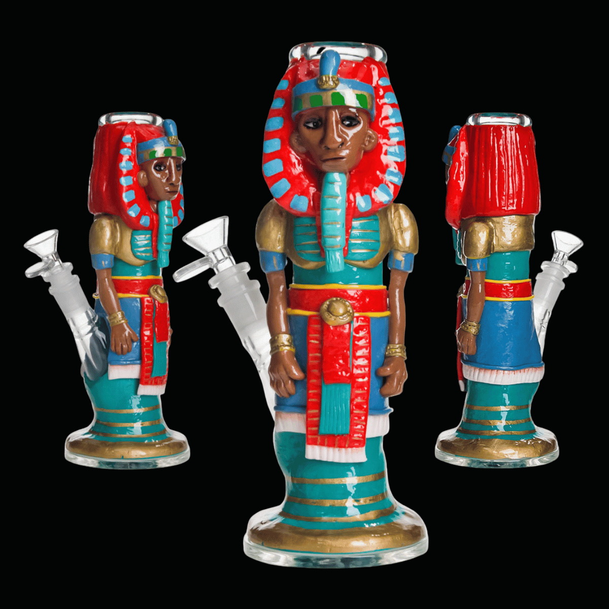 The Pharaoh Glass Bong — King Tut Edition (25cm)