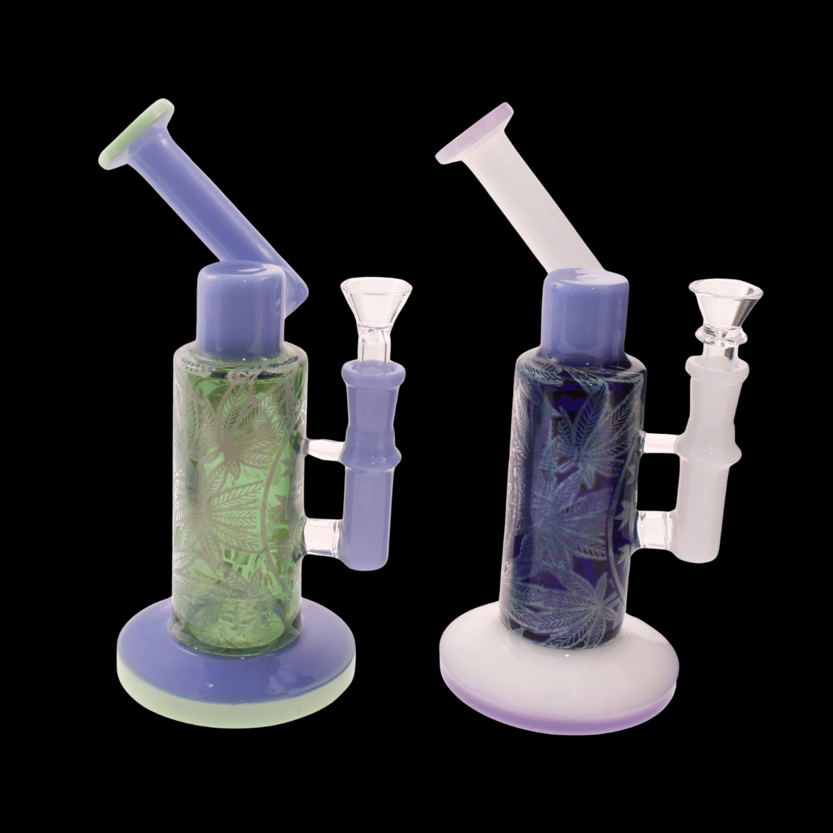 Marble Leaves Glass Bong (24 cm)