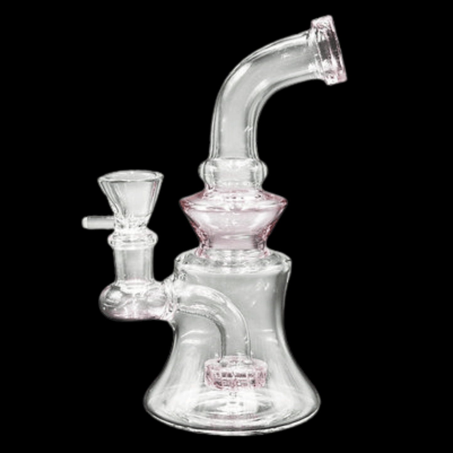 Mini Glass Narrow Percolator Bong with curved spout 15cm