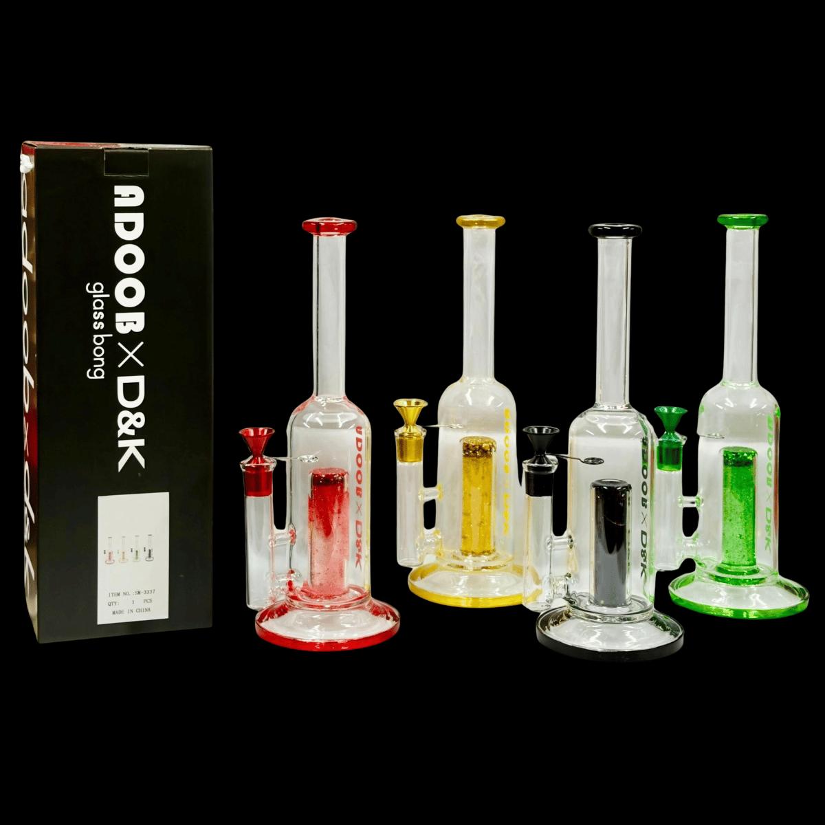 The Monaco Coloured Drip Glass Bong