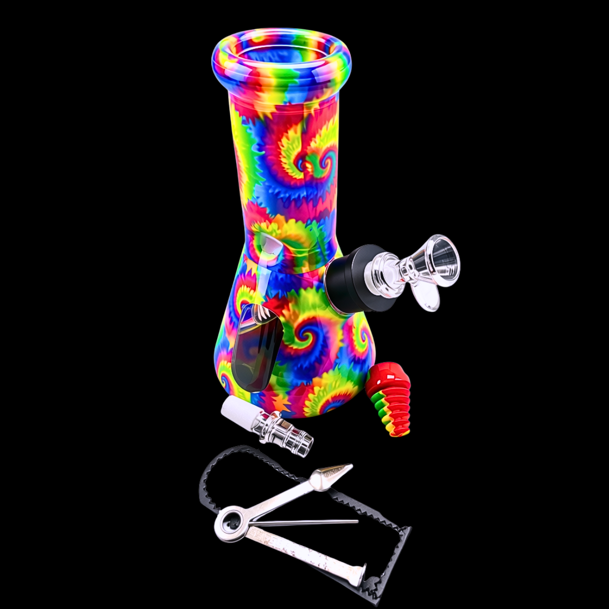 Tripwave 21cm psychedelic glass ice bongs in Portal Swirl, Rainbow Melt and Cosmic Bloom designs