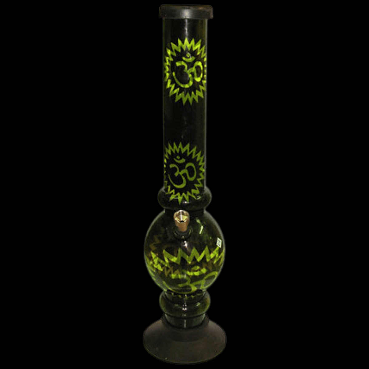 40cm Acrylic Bong Oval Bubble Neon Design