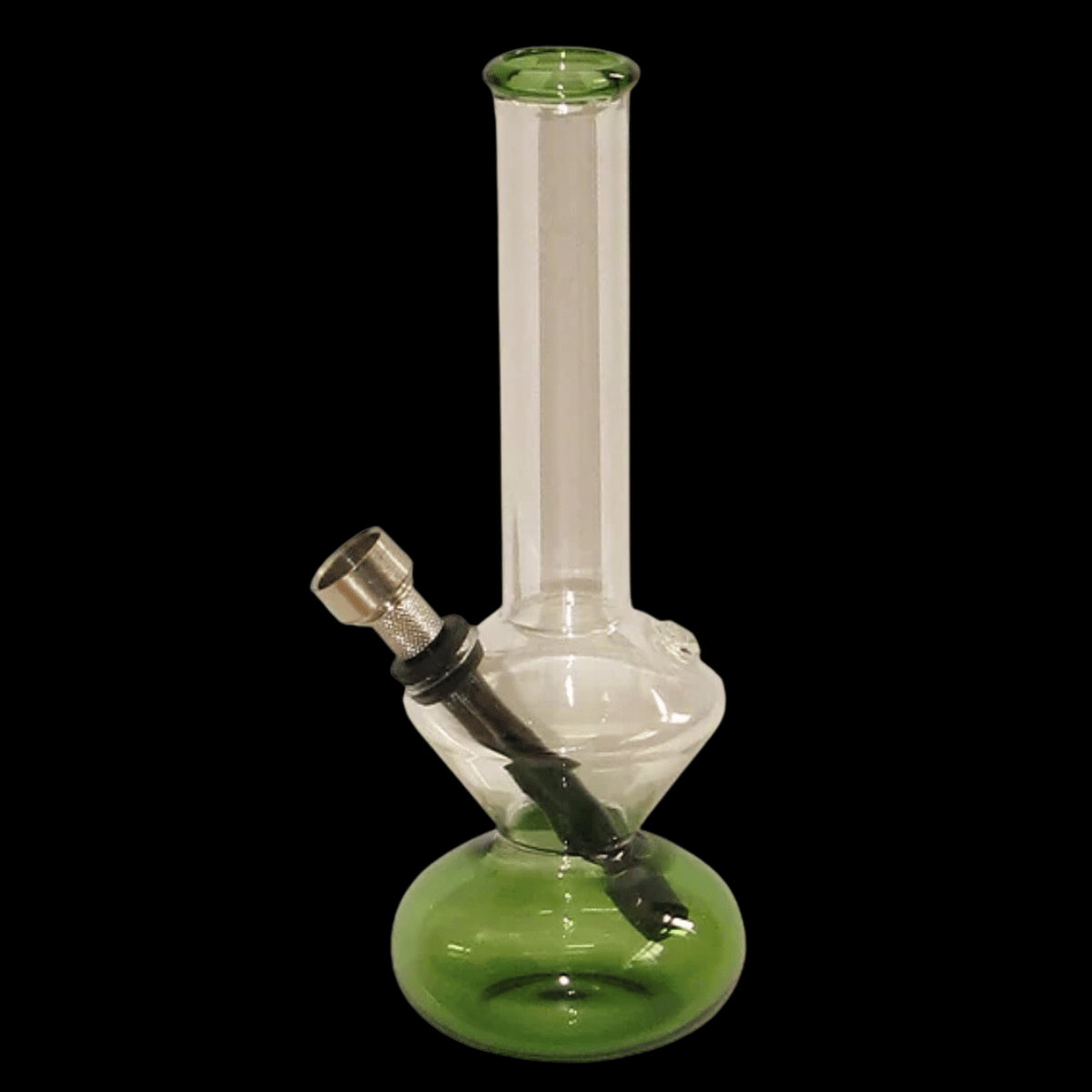 Coloured Glass Double Bubble Cone Bong