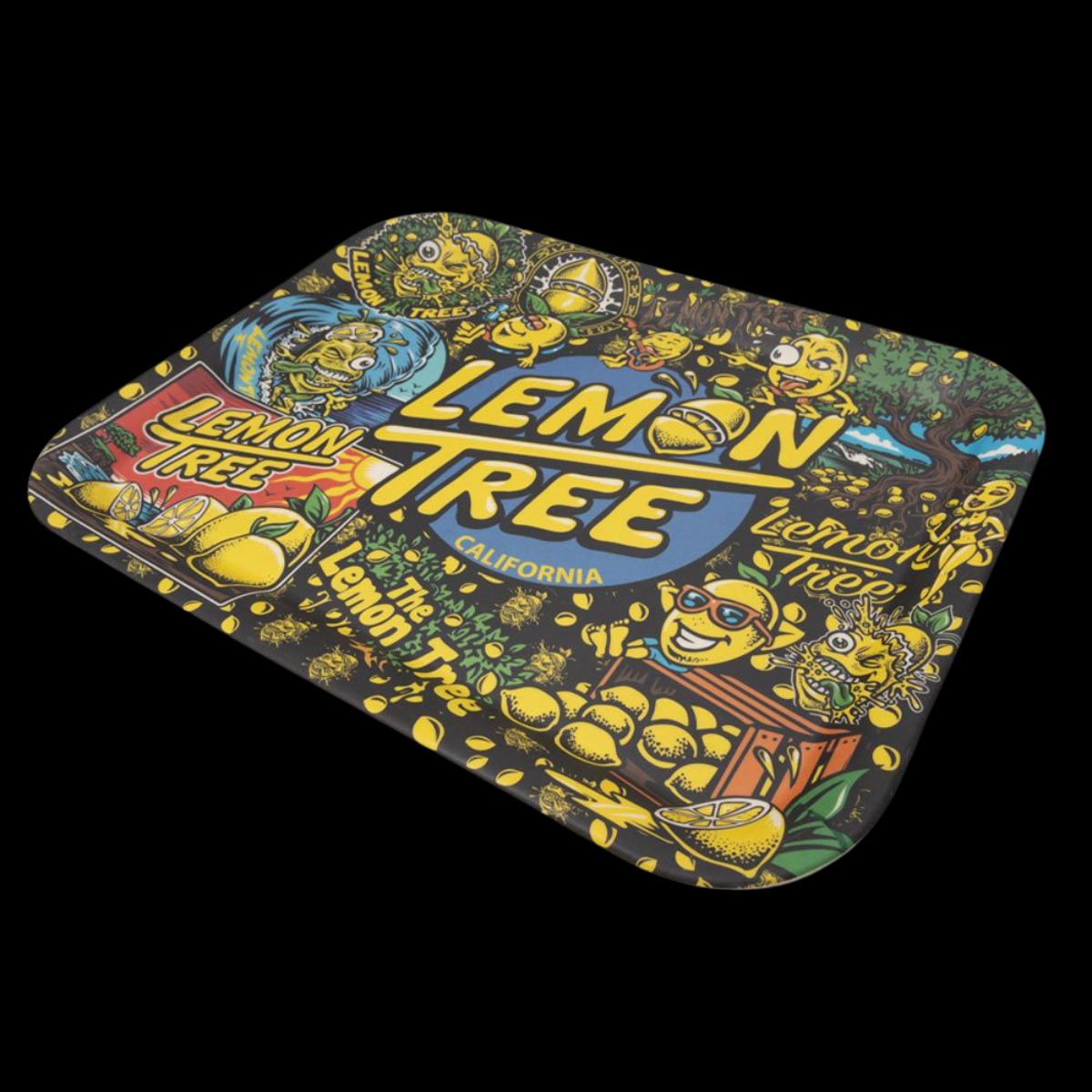 Blue Dot Lemon Tree Rolling Tray