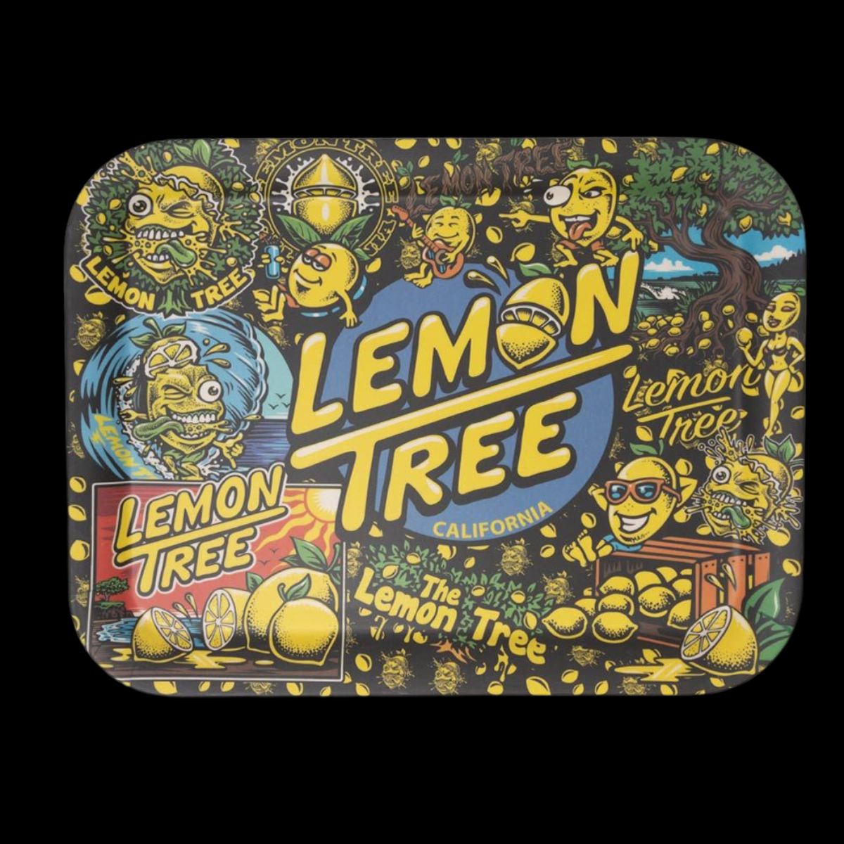 Blue Dot Lemon Tree Rolling Tray