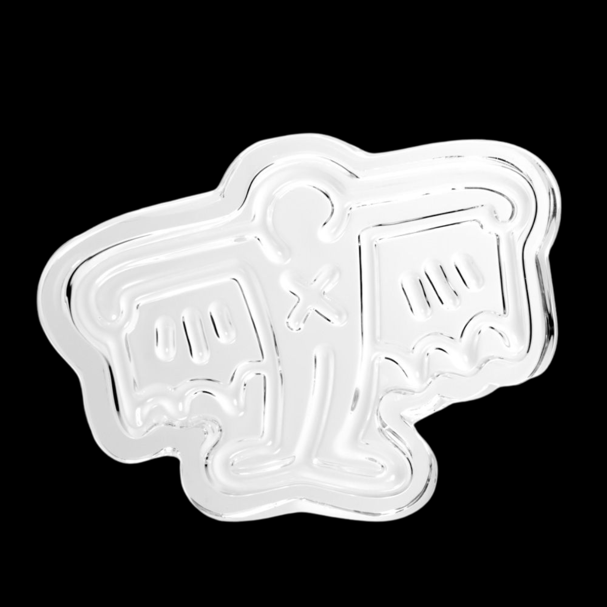 Man Bat Crystal Glass Ashtray