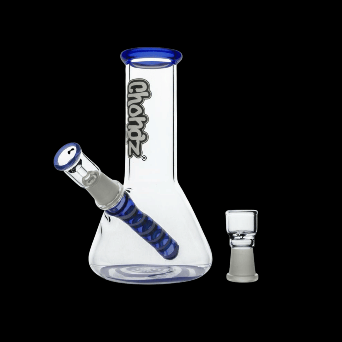 Chongz Mini Goose 8" Blue Glass Beaker Bong
