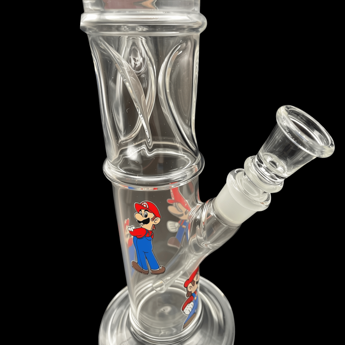 Mario Mushroom Kingdom Glass Ice Twist Bong – 46cm