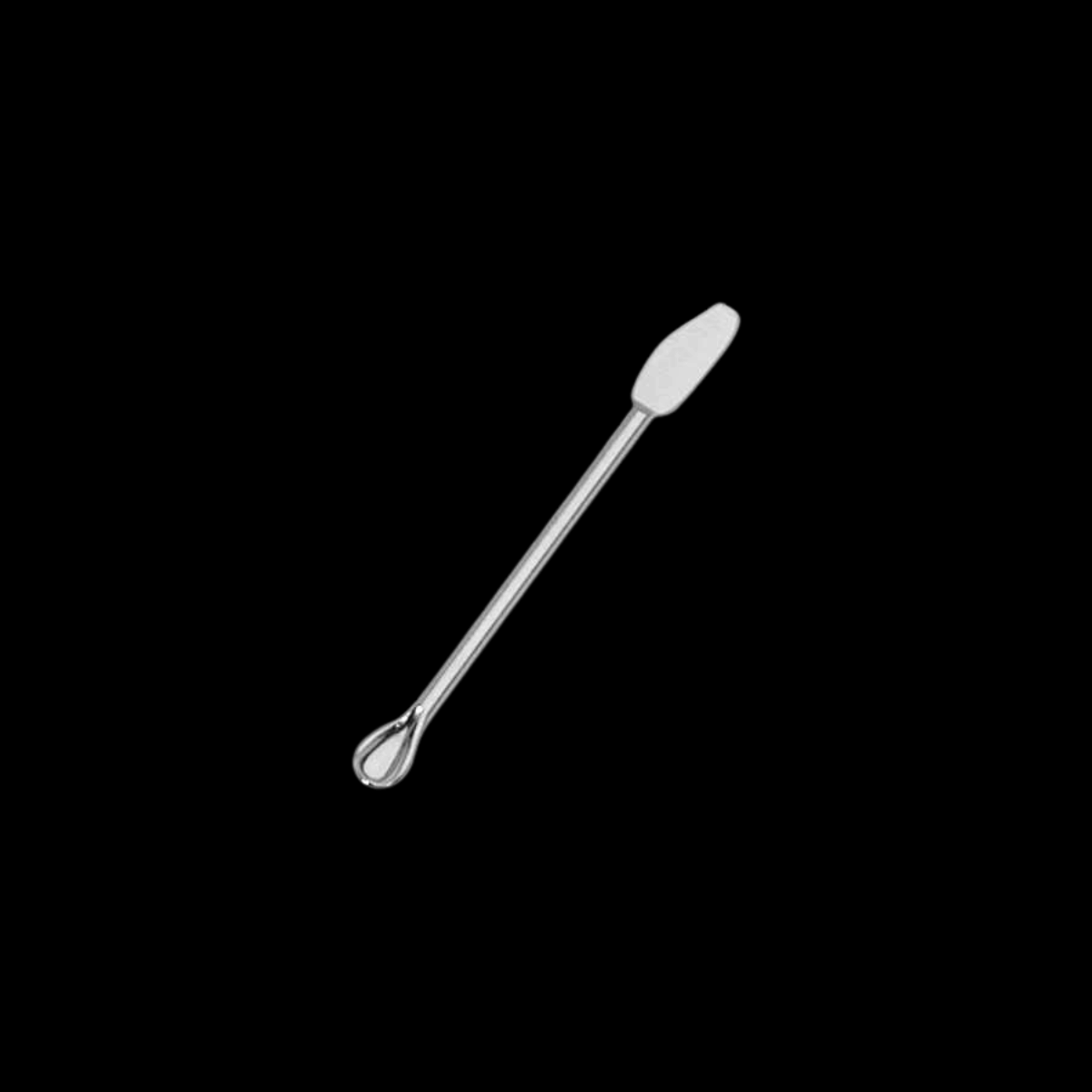 Silver spoon chopper tool with mini scoop and flat chisel tip
