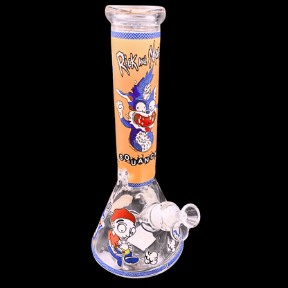 Orange Squanchy Rick and Morty-inspired 7mm glass beaker bong – 25cm