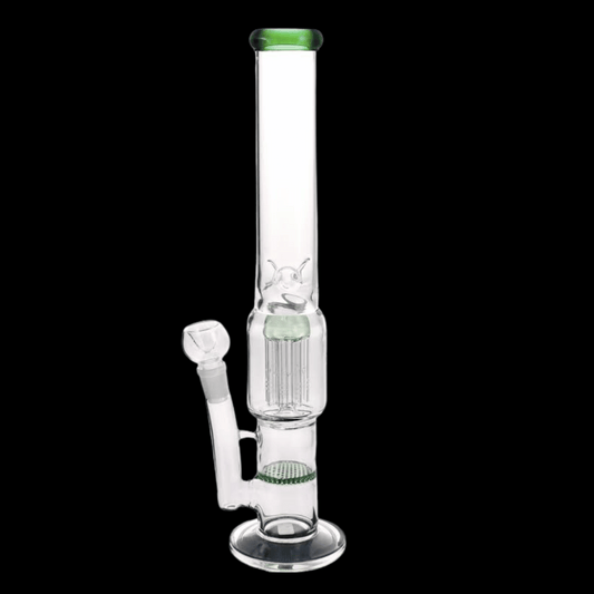 Ice Storm glass bong – 42 cm with 10-arm percolator, honeycomb base & ice pinch