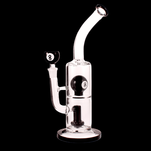 The 8 Ball Glass Bong — Perc Chamber Edition (30cm)