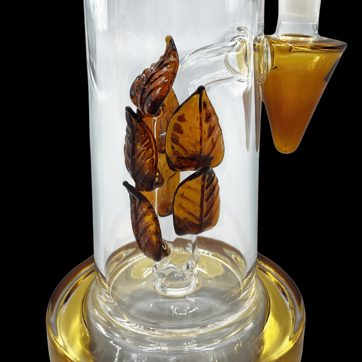 Autumn Leaves Glass Percolator Bong — 27cm