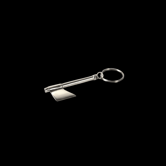 Stainless steel axe snuffer keychain with mini scoop and tamper
