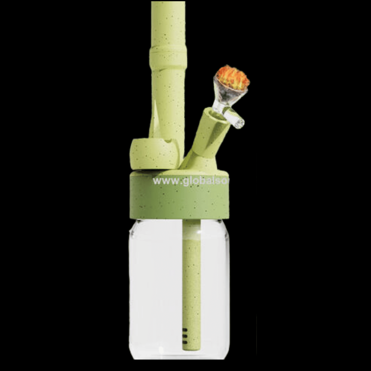 The Nomad Eco Bong — Collapsible 28cm Travel Waterpipe with Glass Stash Jar