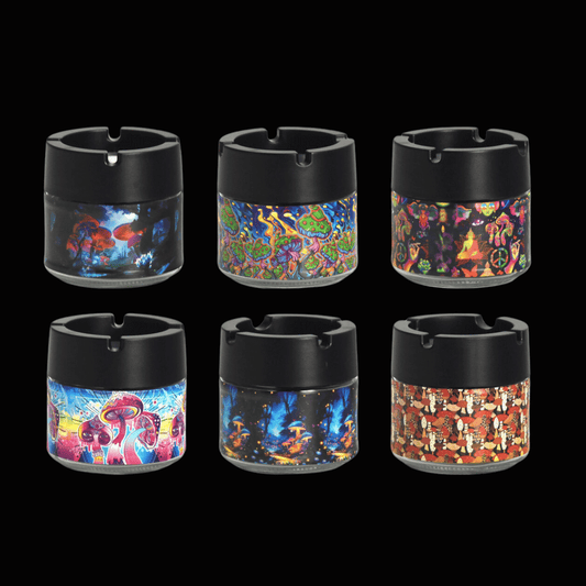Midnight Mosaic Glass Ashtray
