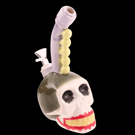 The Voodoo Beads Skull Ceramic Bong (22cm)