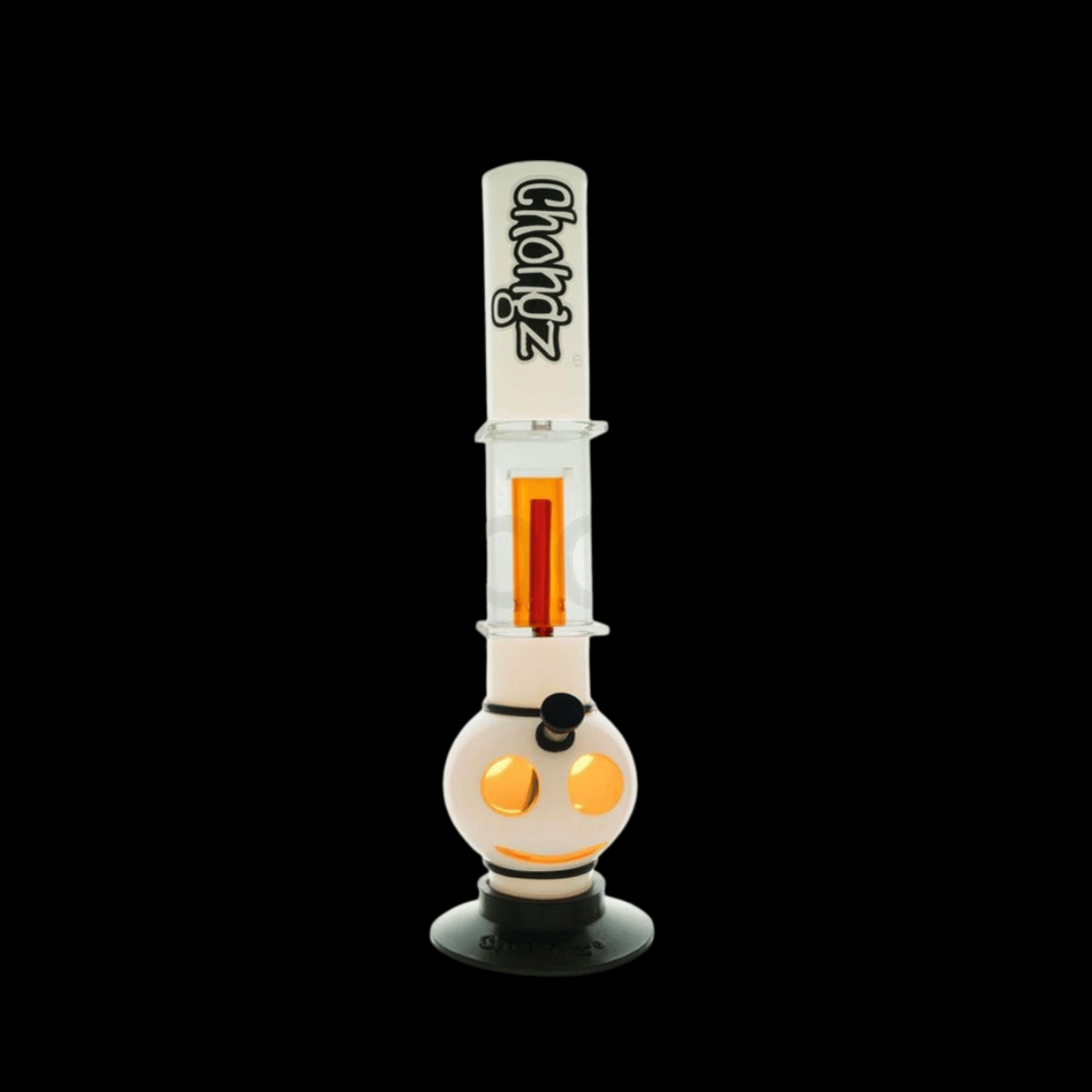 Chongz Happy Face 41cm acrylic percolator bong with orange internal perc