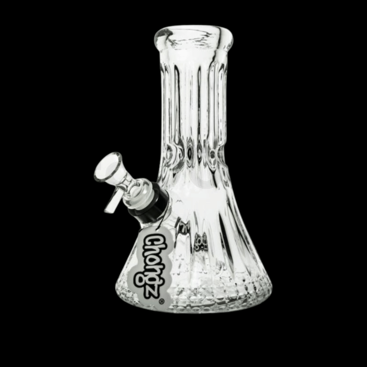 Chongz Crystal Cut Glass Bong — 20cm Textured Beaker