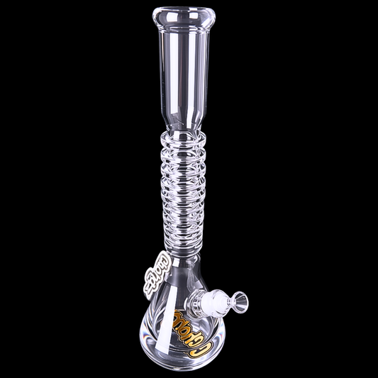 Chongz Lovely Bones 46.5cm heavy-duty clear glass bong – full front view