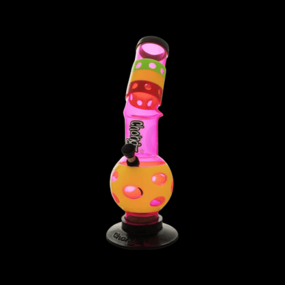 Chongz Neon Orbit 30cm pink and orange bubble-base acrylic bong