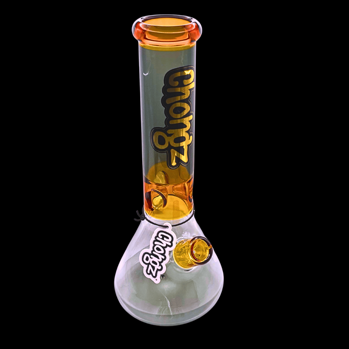 Chongz Beef Galore 30cm amber 5mm glass ice bong with rounded base