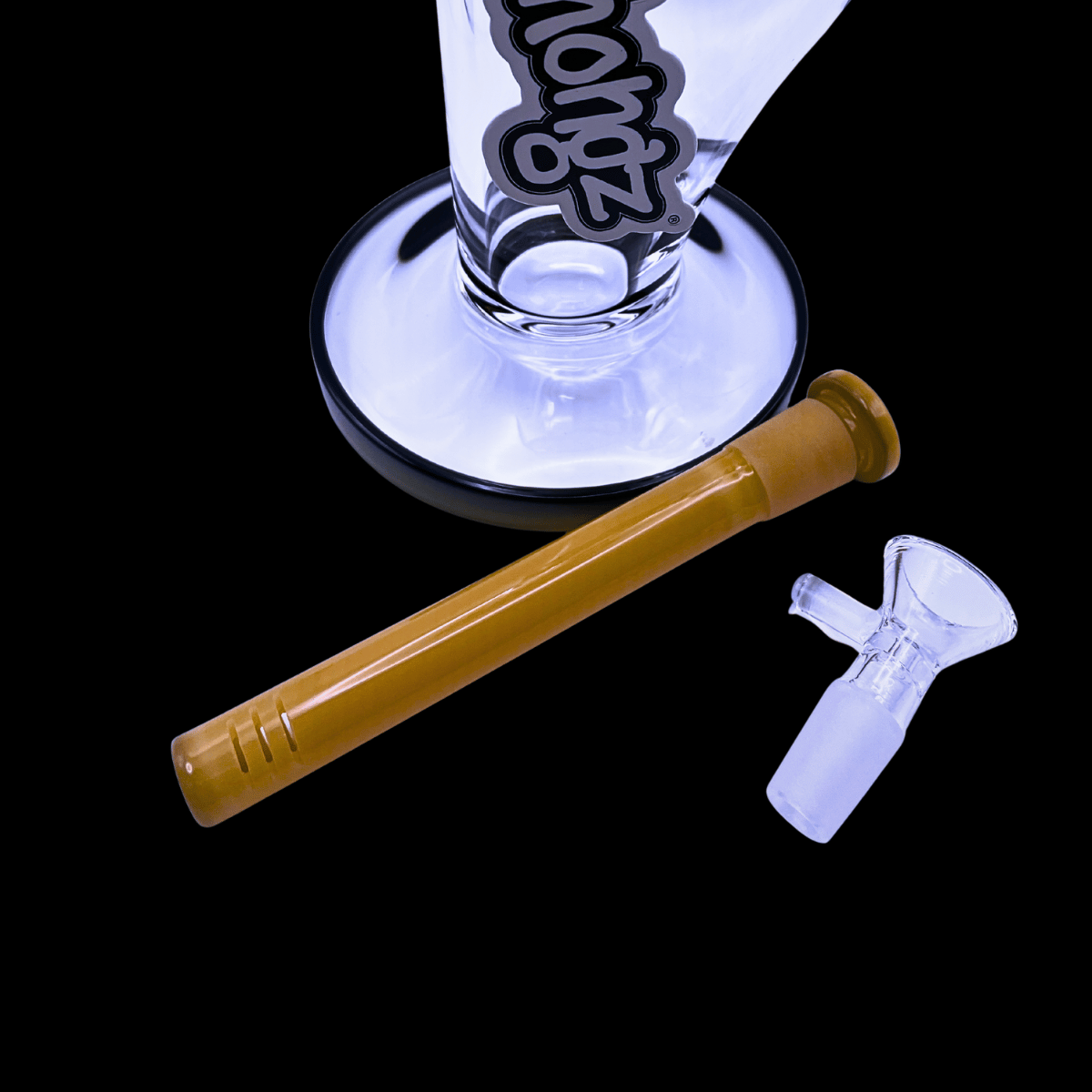1. Chongz Bob heavy glass ice bong with removable diffused downstem and glass bowl