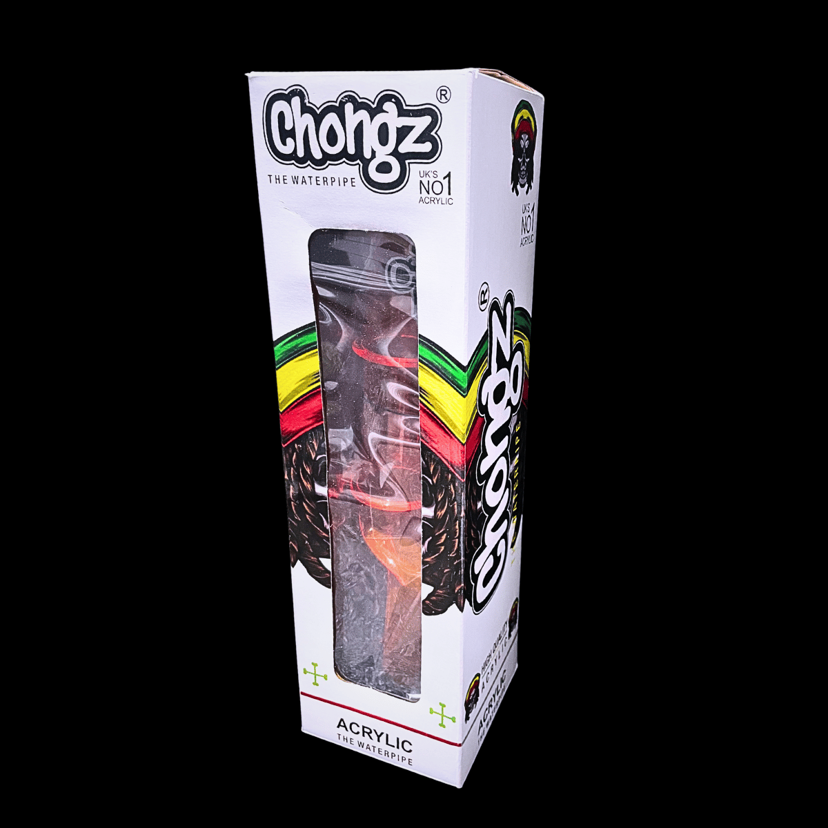 Chongz Dirty Heathen acrylic ice bong in branded retail box