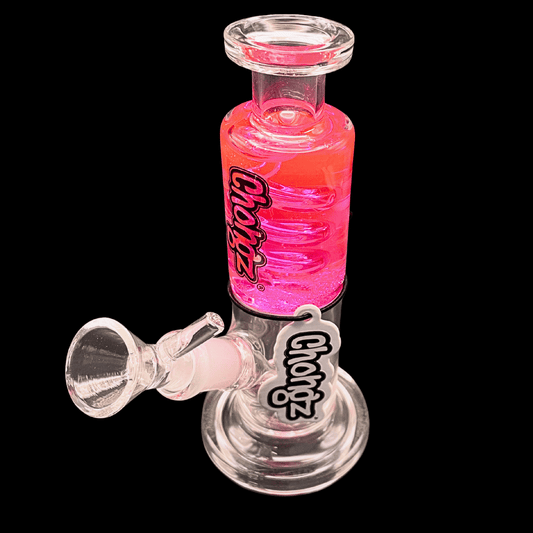 Chongz Floyd 15cm liquid-cooled glass bong in pink