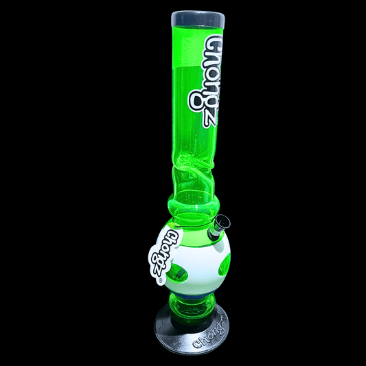Chongz Happy Daze green bubble acrylic bong – 40cm