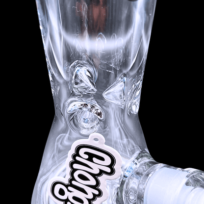 Built-in ice pinches inside Chongz Heavyman glass bong