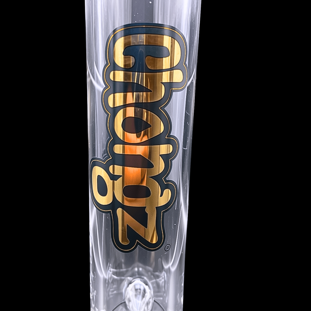 Close-up of Chongz branding above the Heavyman beaker base