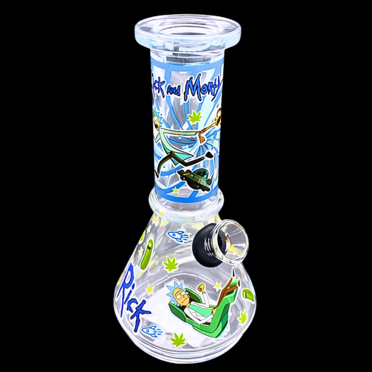 Rick & Morty-Inspired Mini Glass Bong – 15 cm