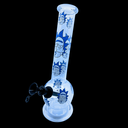 Rick Faces blue Rick and Morty character glass bong – 29cm