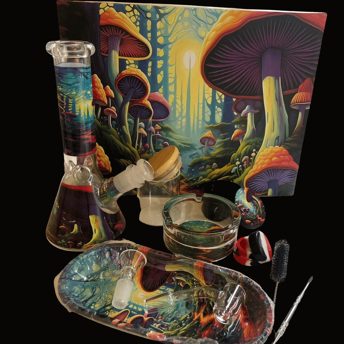 Shroom Bong & Dab Complete Setup Kit — Boxed Gift Set