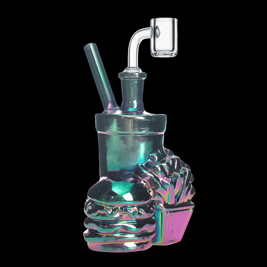 The Cosmic Combo Dab Rig — Burger & Fries Edition (15cm)