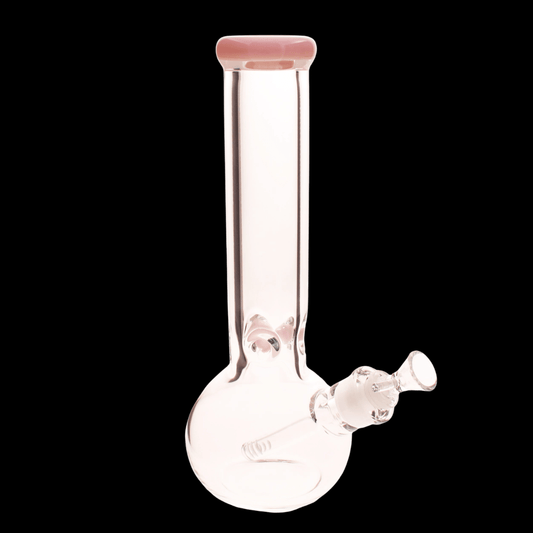 The Milky Pink Glass Bong — Triple Ice Pinch Edition (29cm)