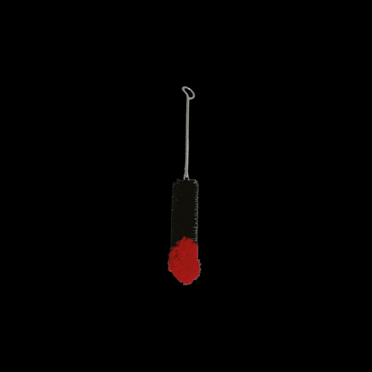 Cotton-tip bong cleaning brush, 32cm shaft with 19cm brush head

