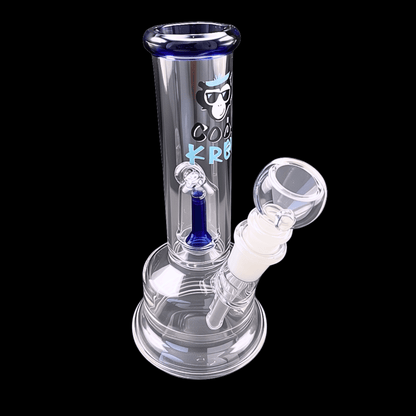 Blue Core 20cm ice-pinch percolator glass bong with removable bowl