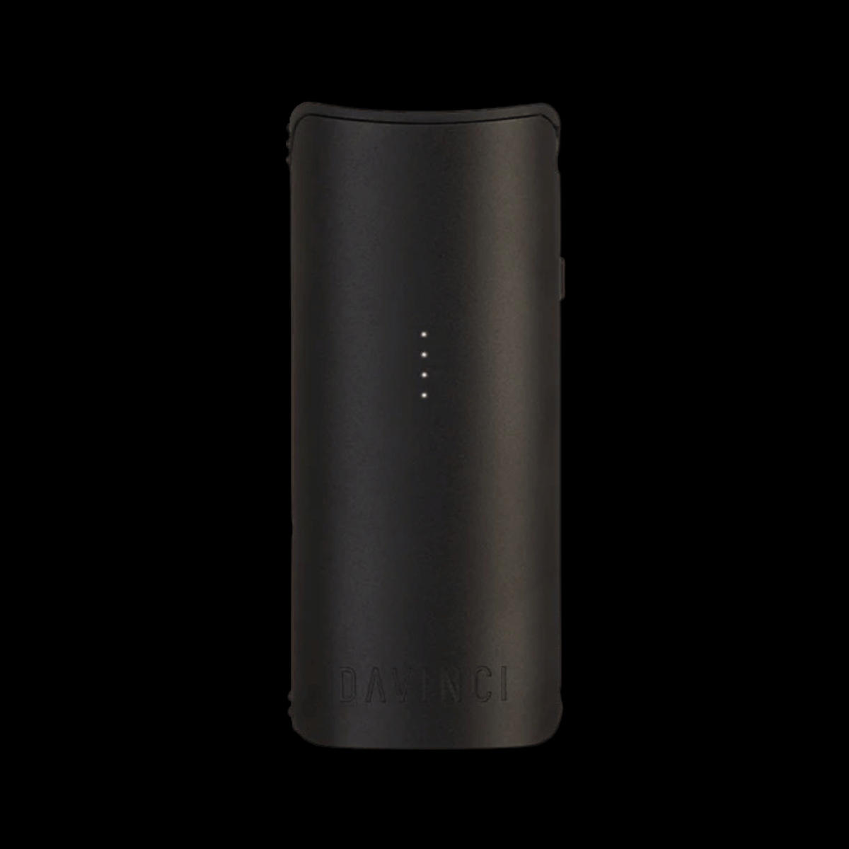 DaVinci MIQRO-C portable vapouriser — compact black dry-herb vape with USB-C and removable 18350 battery